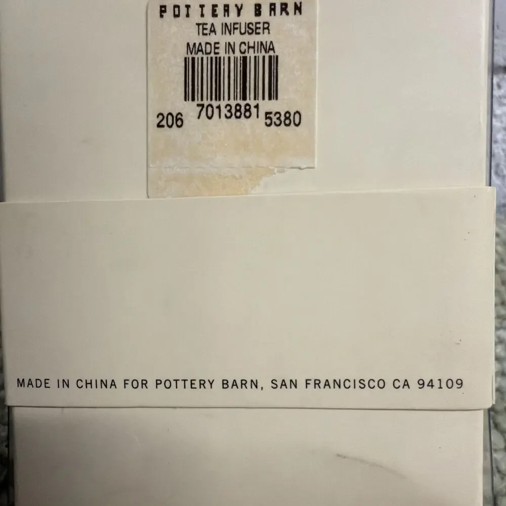 Pottery Barn Stainless Steel Tea Infuser Ball with Handle New in Box